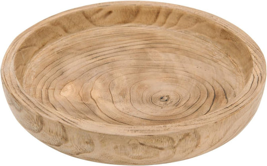 Footed Wooden Decorative Bowl